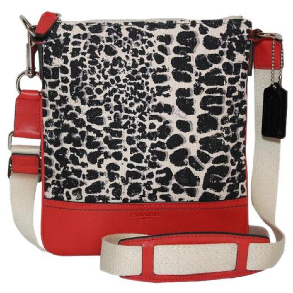 COACH Swingback Legacy Ocelot Cross Body Bag